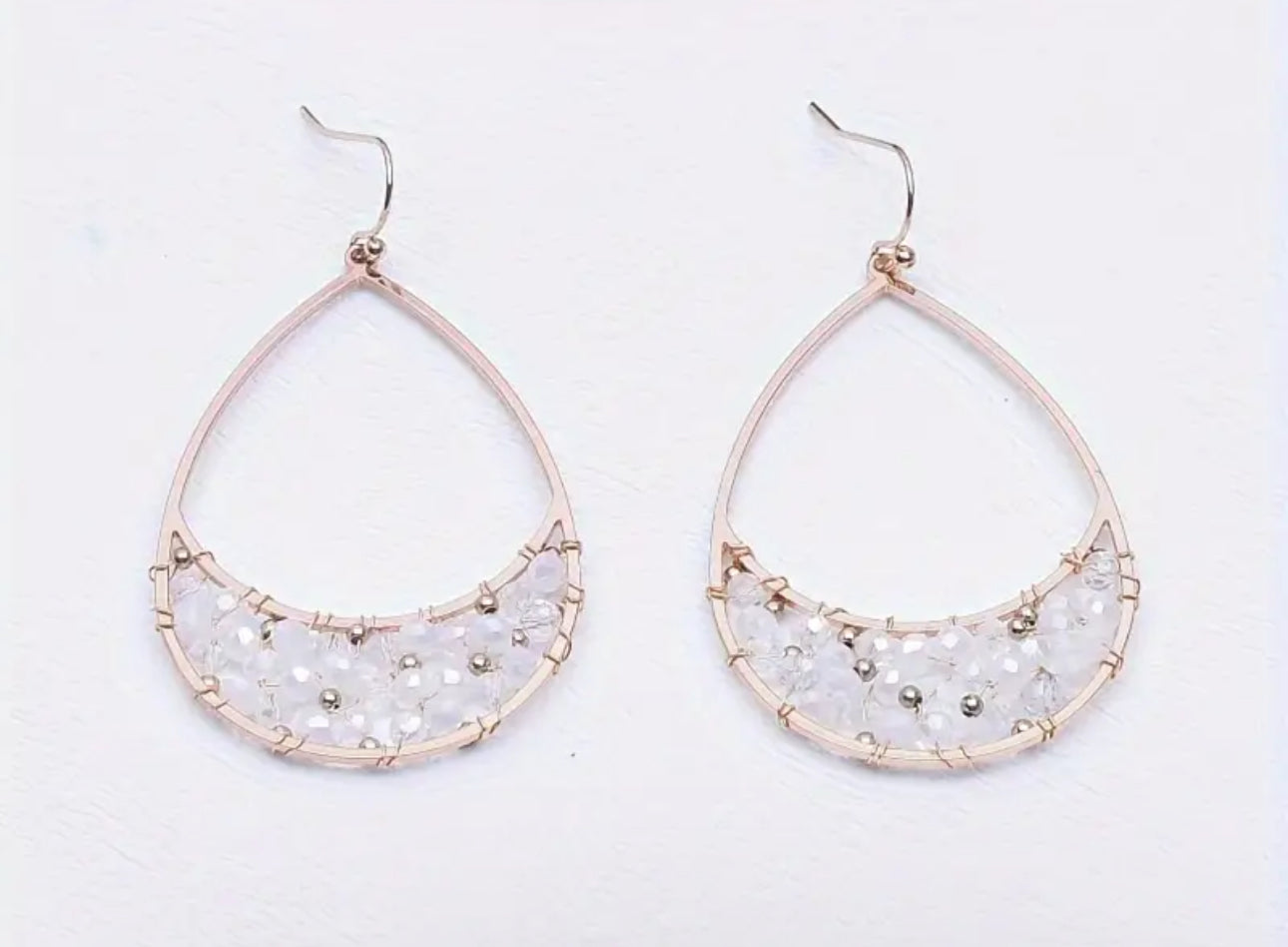 Glass Bead Drop Earrings