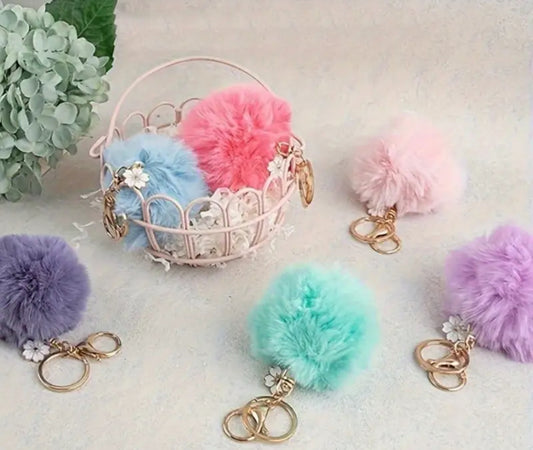 Fuzz Ball Key Chain