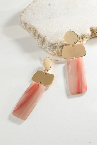 ACRYLIC GEO DROP EARRINGS #J11