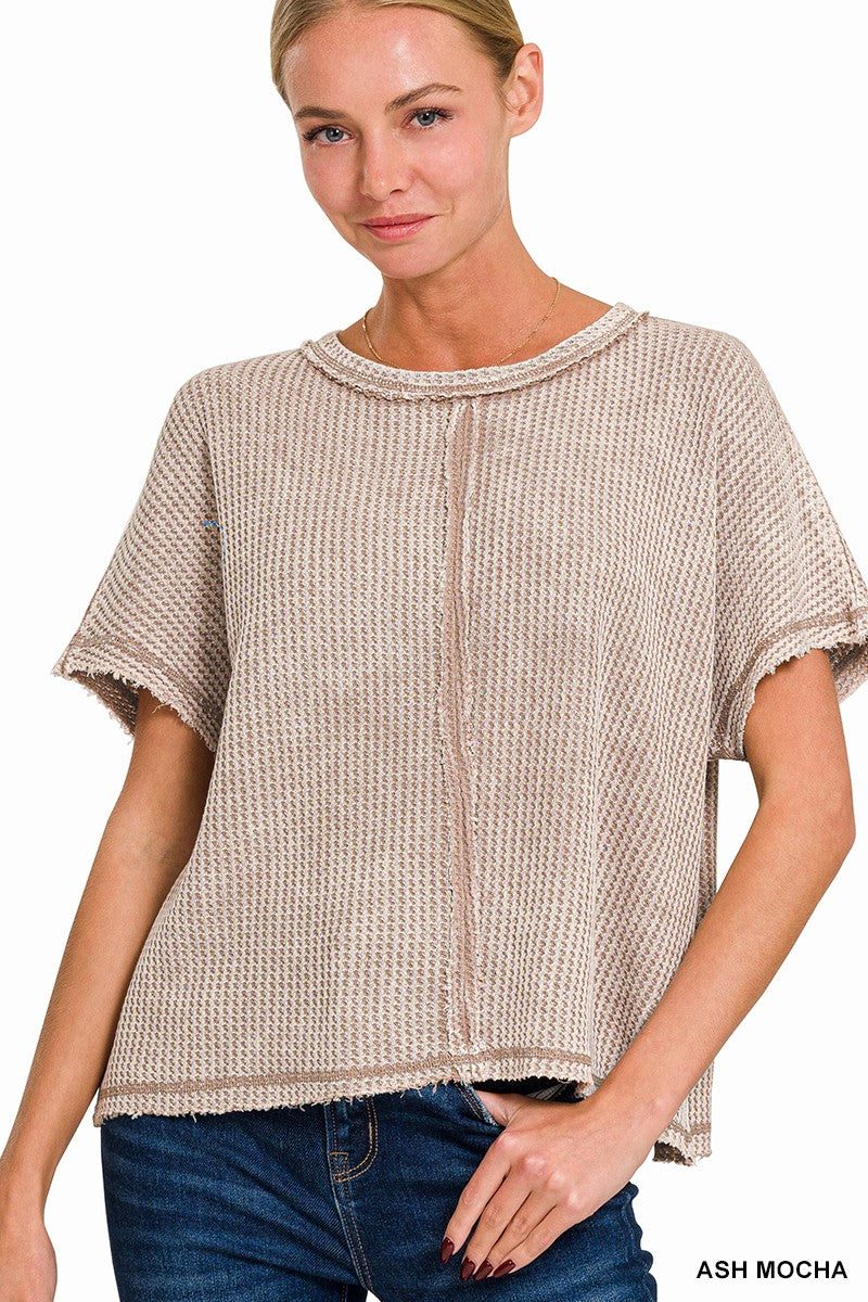 WASHED BABY WAFFLE  TOP #424