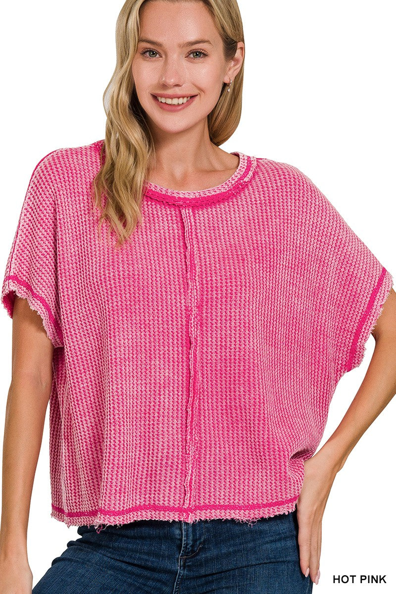 WASHED BABY WAFFLE  TOP #424