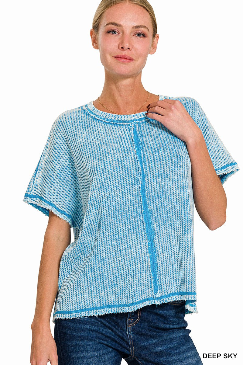 WASHED BABY WAFFLE  TOP #424