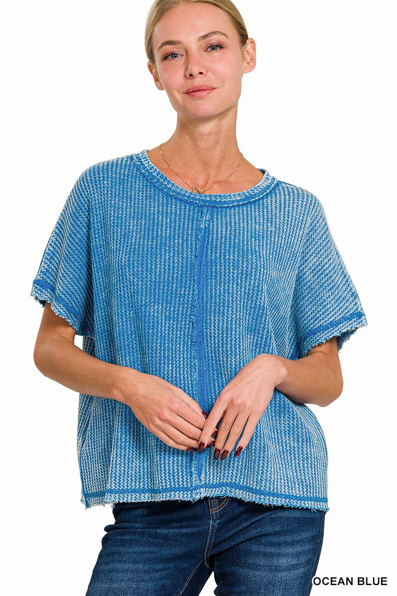 WASHED BABY WAFFLE  TOP #424