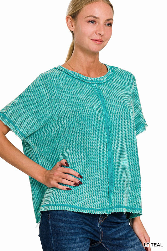 WASHED BABY WAFFLE  TOP #424