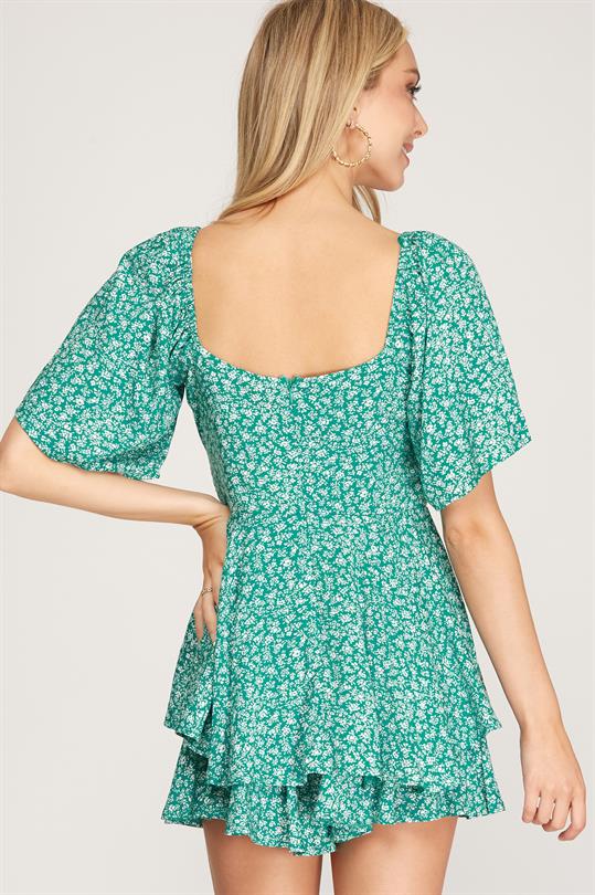 Layered Romper Emerald #415