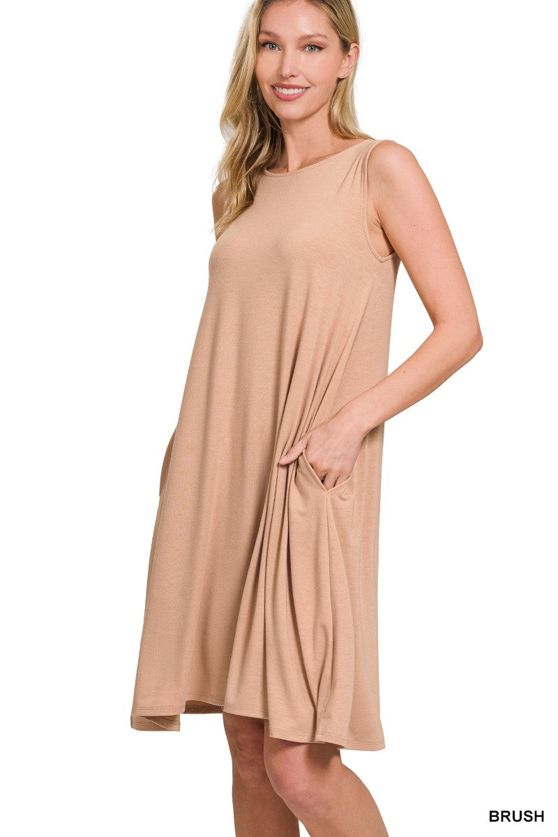 Sleeveless Flared Dress-2