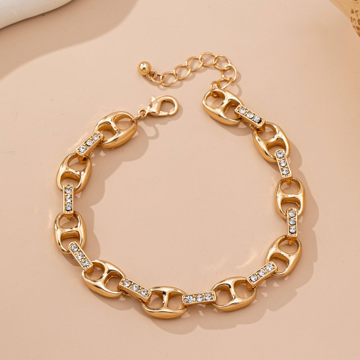 Sparkling Gold Link Chain Bracelet | 80B1657