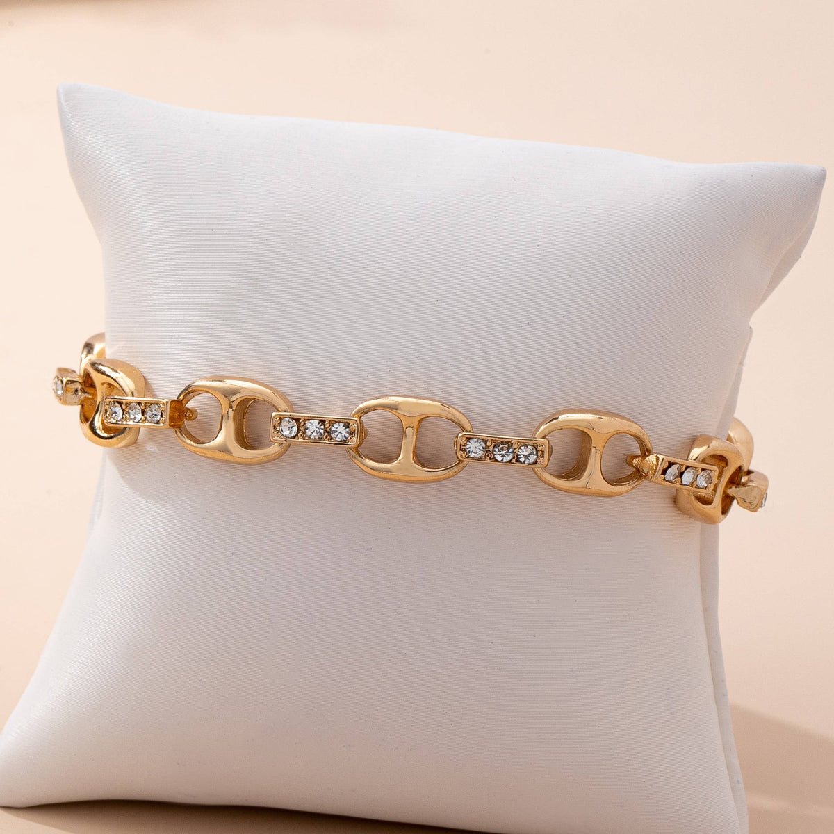 Sparkling Gold Link Chain Bracelet | 80B1657