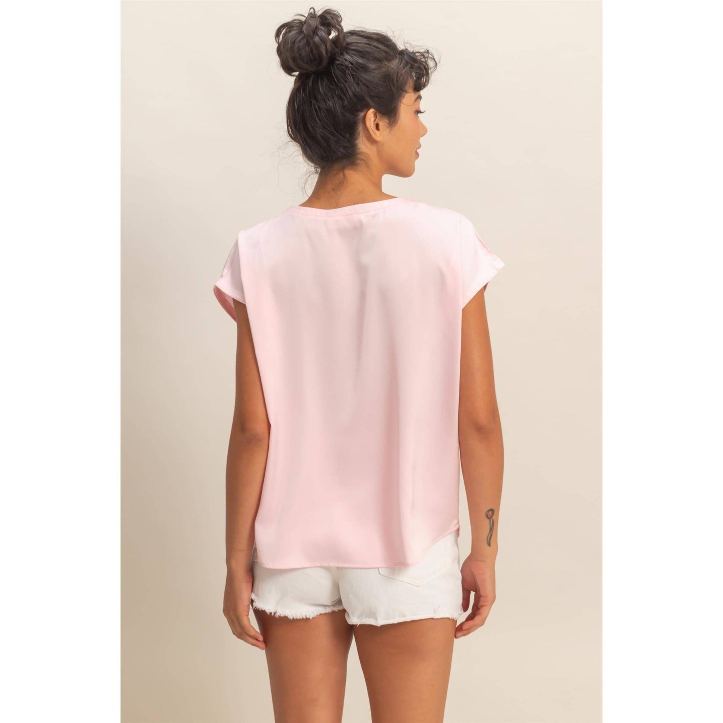 Satin Dolman Blouse