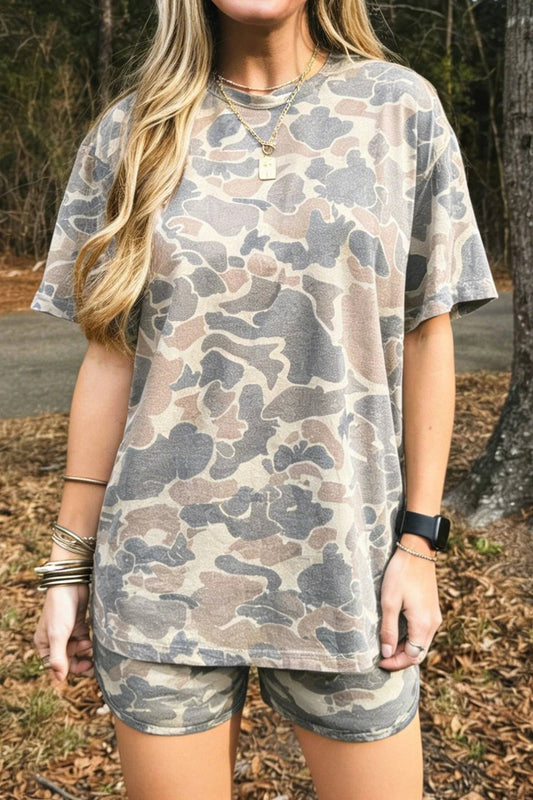 Camouflage Two Piece Set Women Casual Lounge