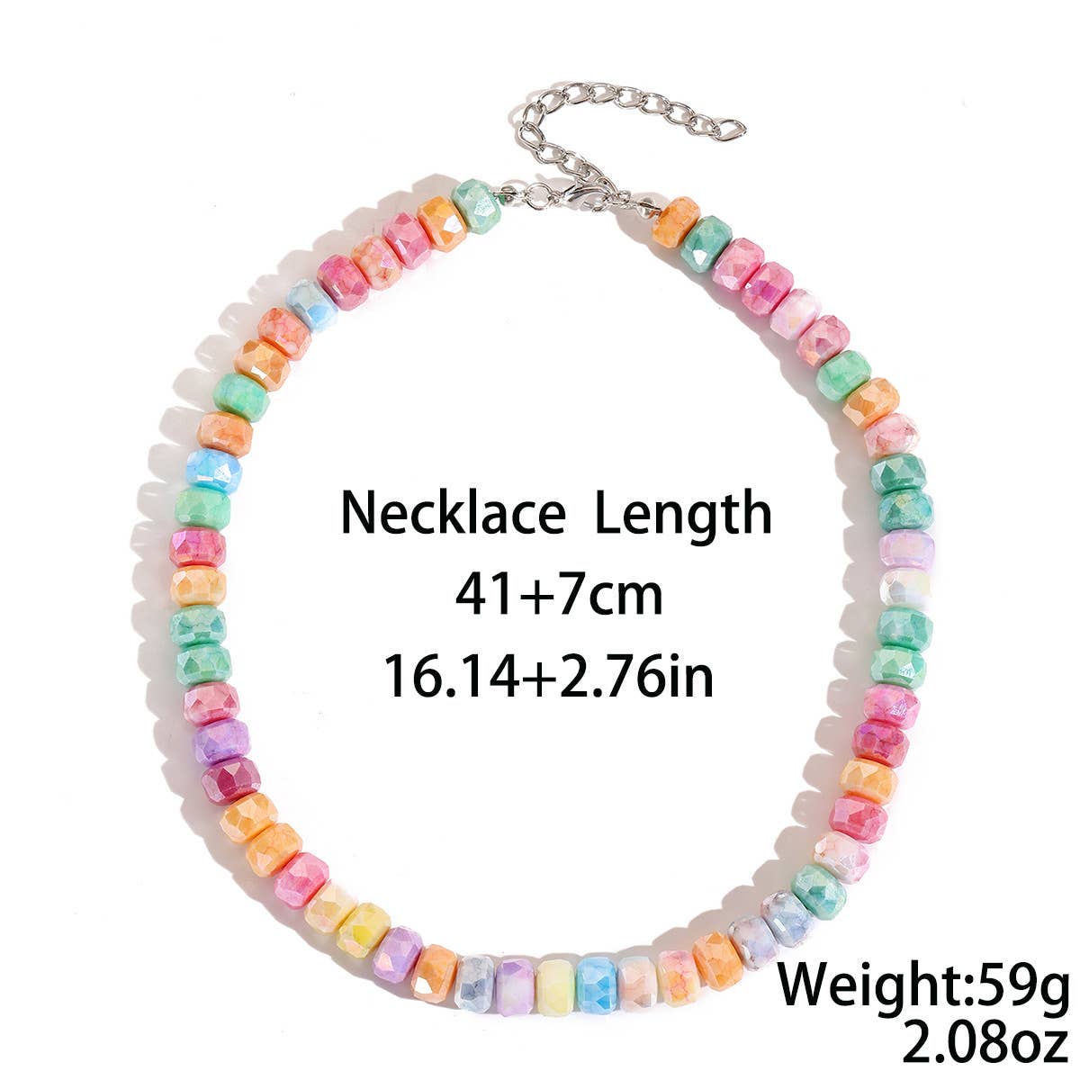 Candy-Colored Summer Beaded Necklace