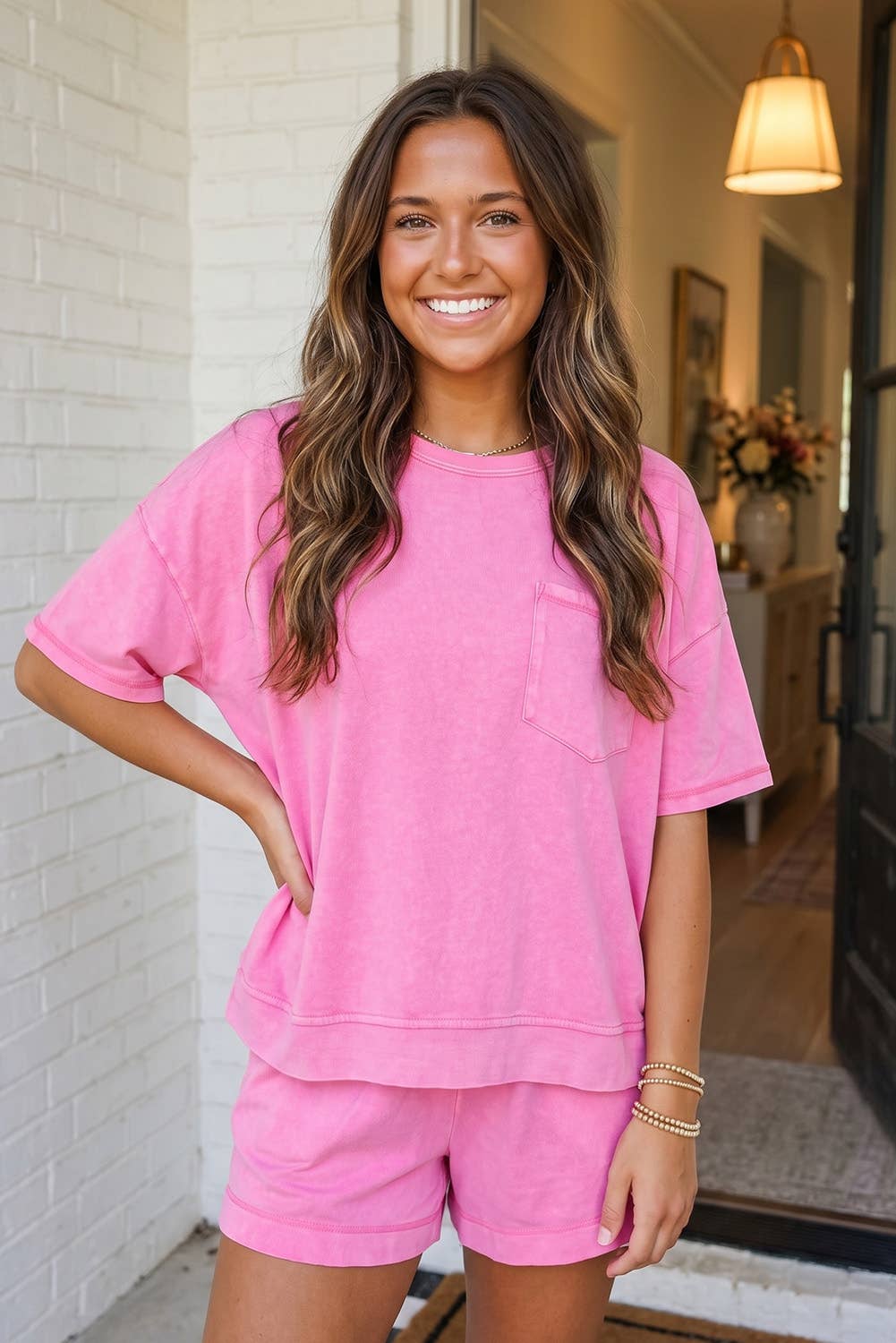 Patch Pocket Oversized Loungewear Set (S-XL)