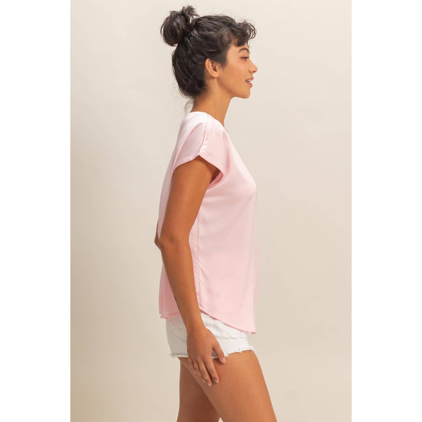 Satin Dolman Blouse