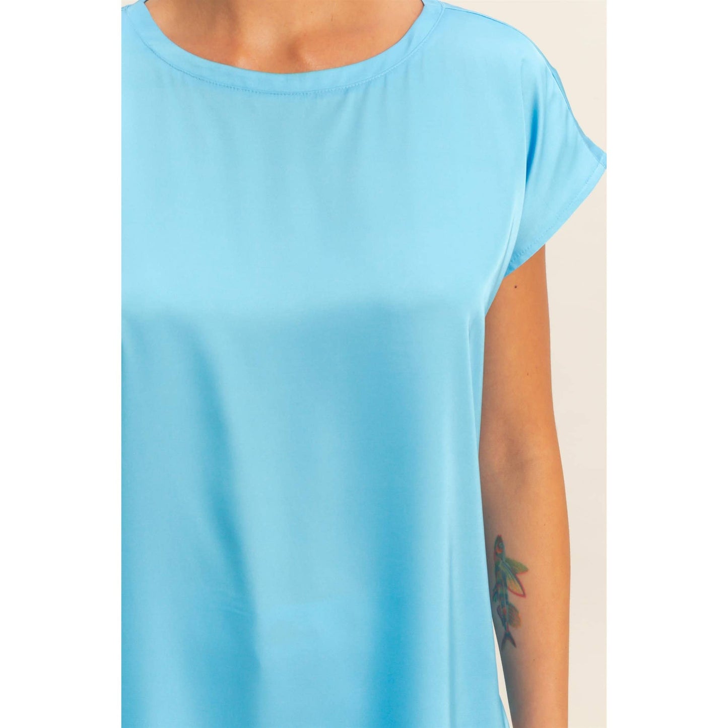 Satin Dolman Blouse