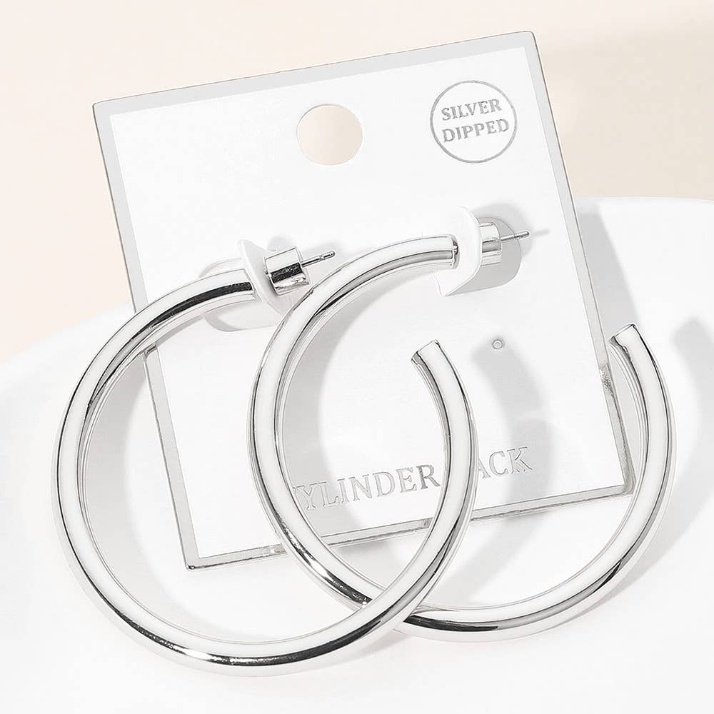 Gold Dipped Bold Open Hoop Earrings