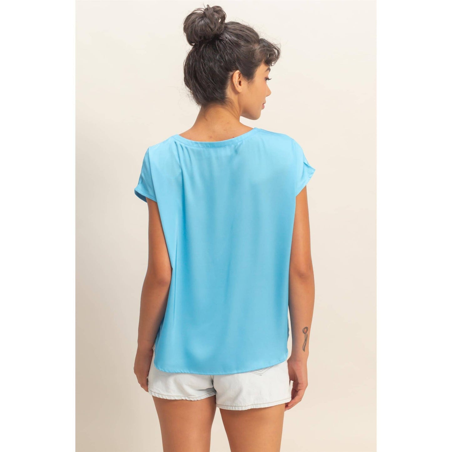 Satin Dolman Blouse