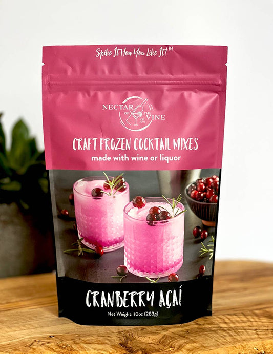 PREMIUM 5-Pack Natural Cranberry Acai Wine Slushy Mix