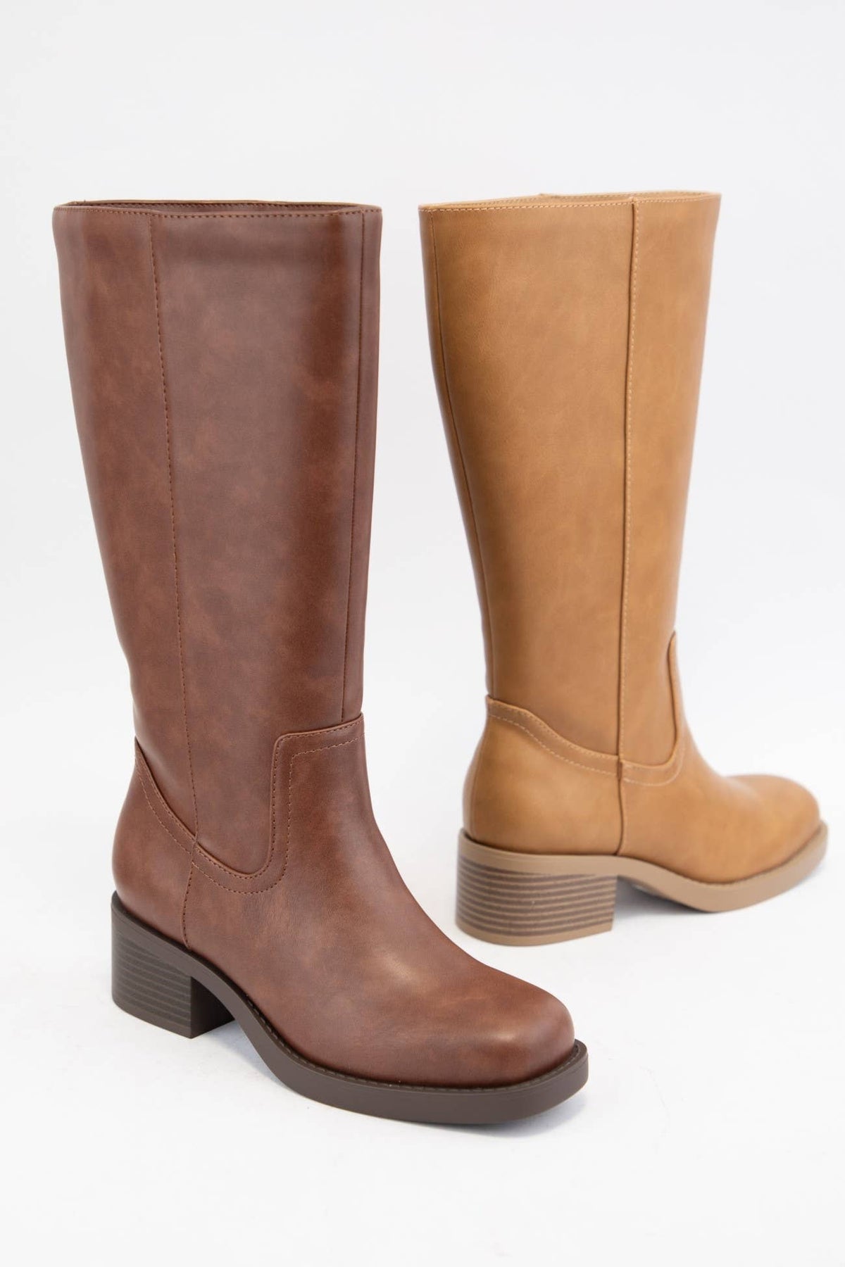 [BEST SELLER] BELVIN all Boots Low Block Heel Versatile Ever