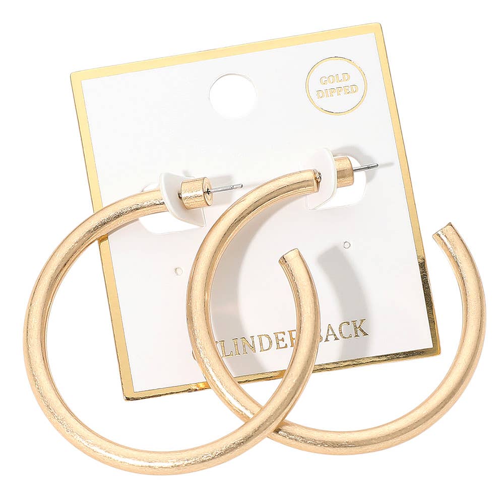 Gold Dipped Bold Open Hoop Earrings
