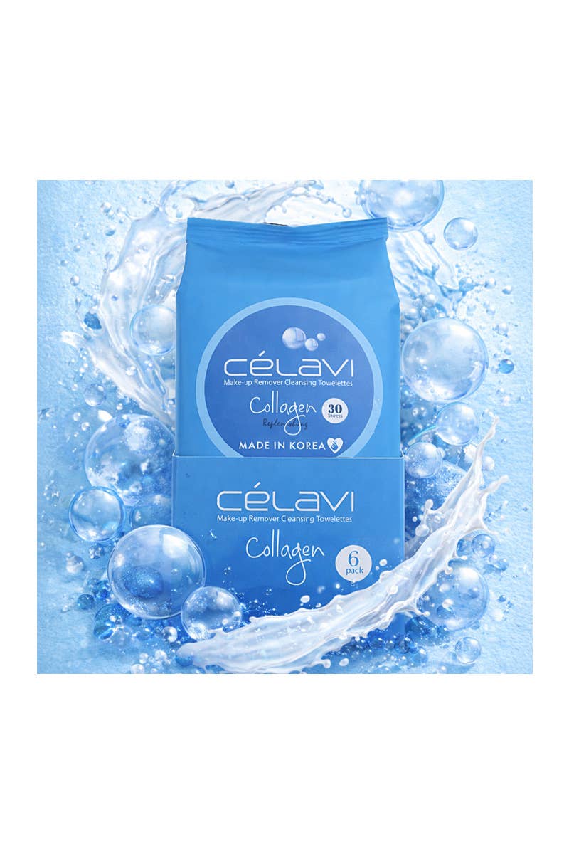Celavi MT002 Collagen Makeup Wipes (30 Sheets) - 6 PCS