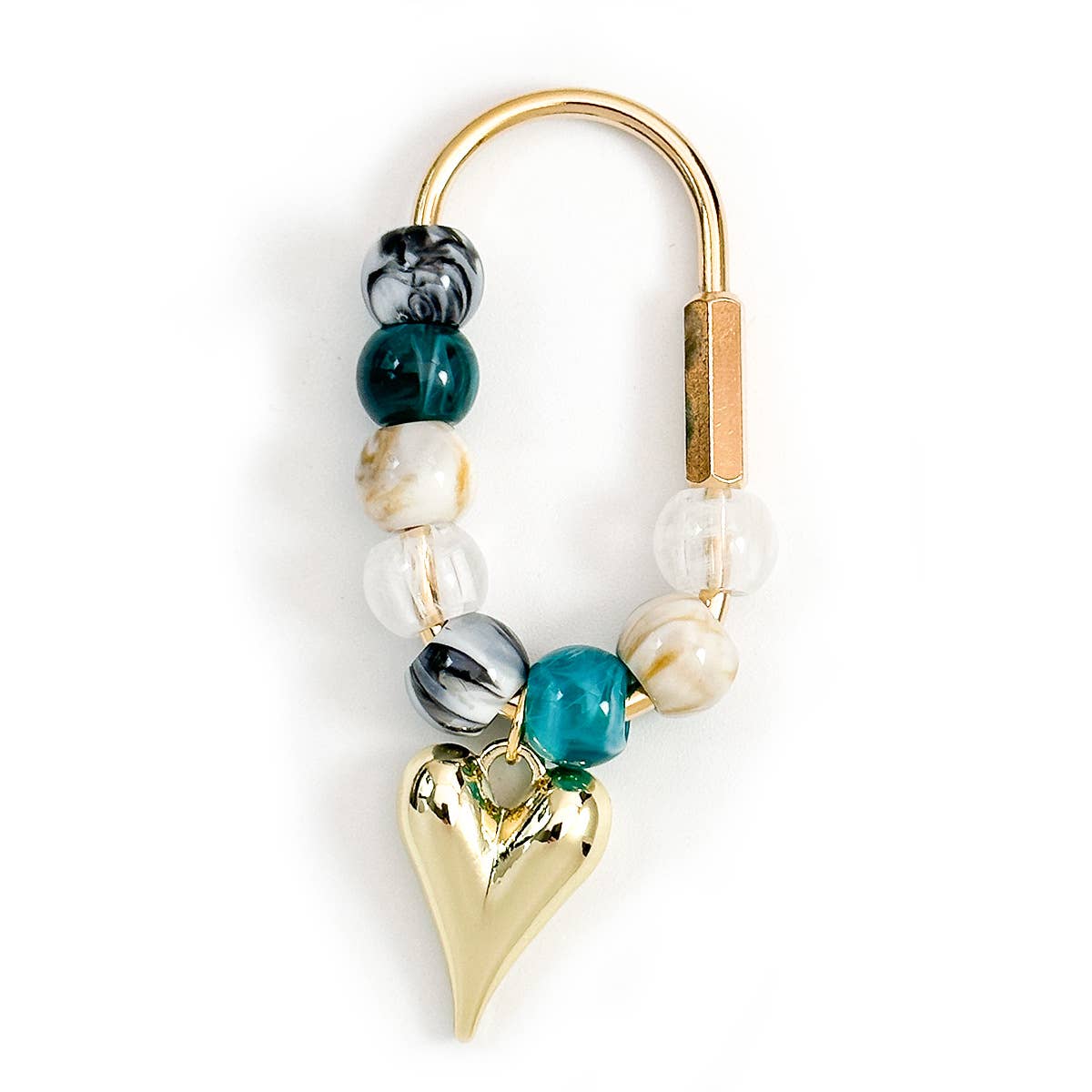 Crystal Beaded Carabiner Bag Charm Keychain