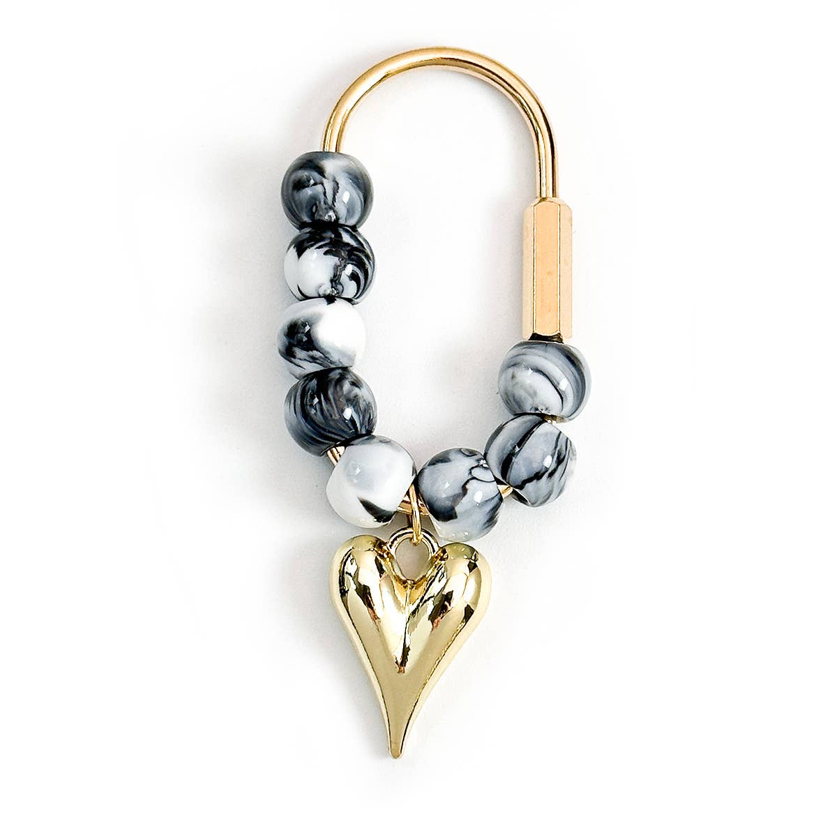 Crystal Beaded Carabiner Bag Charm Keychain