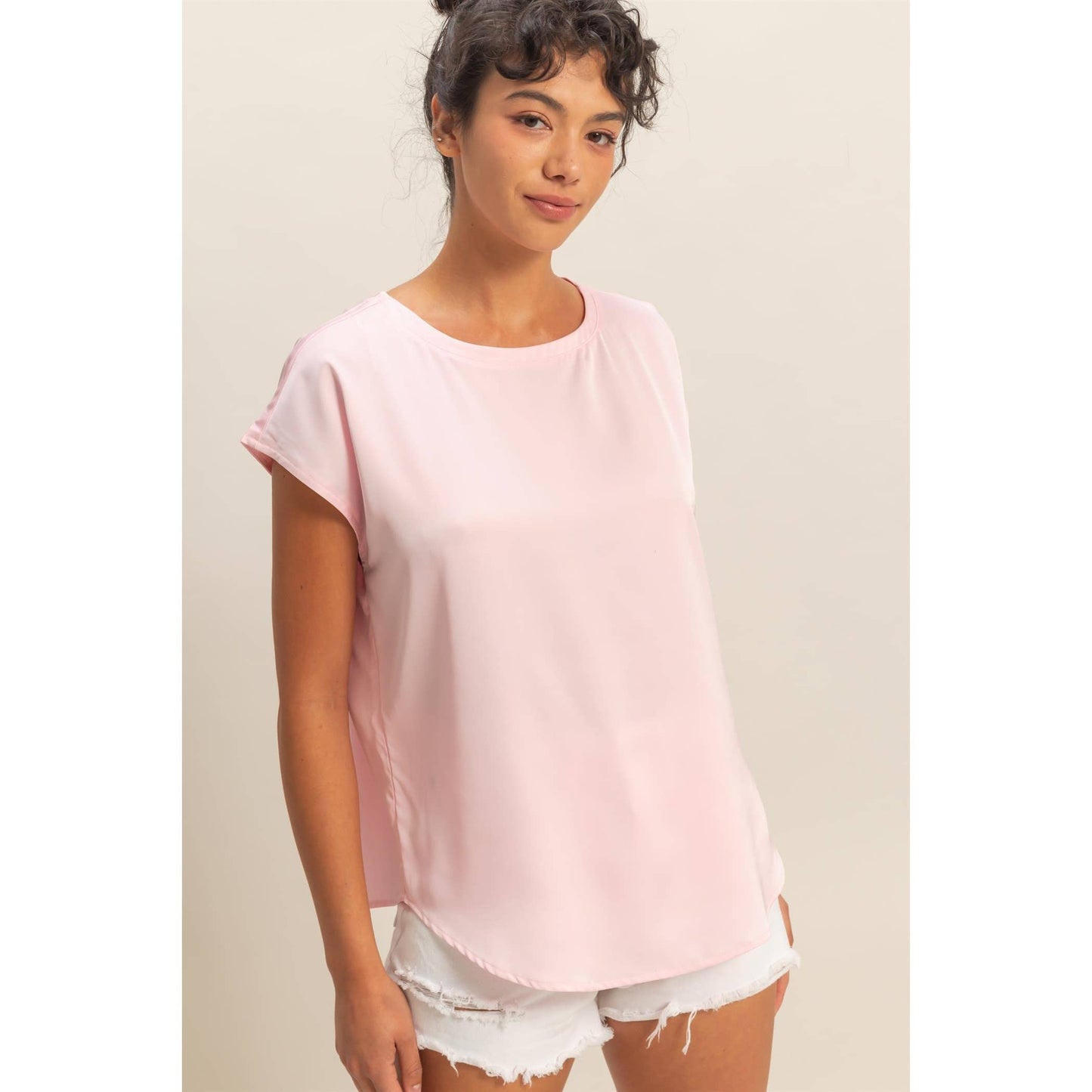 Satin Dolman Blouse