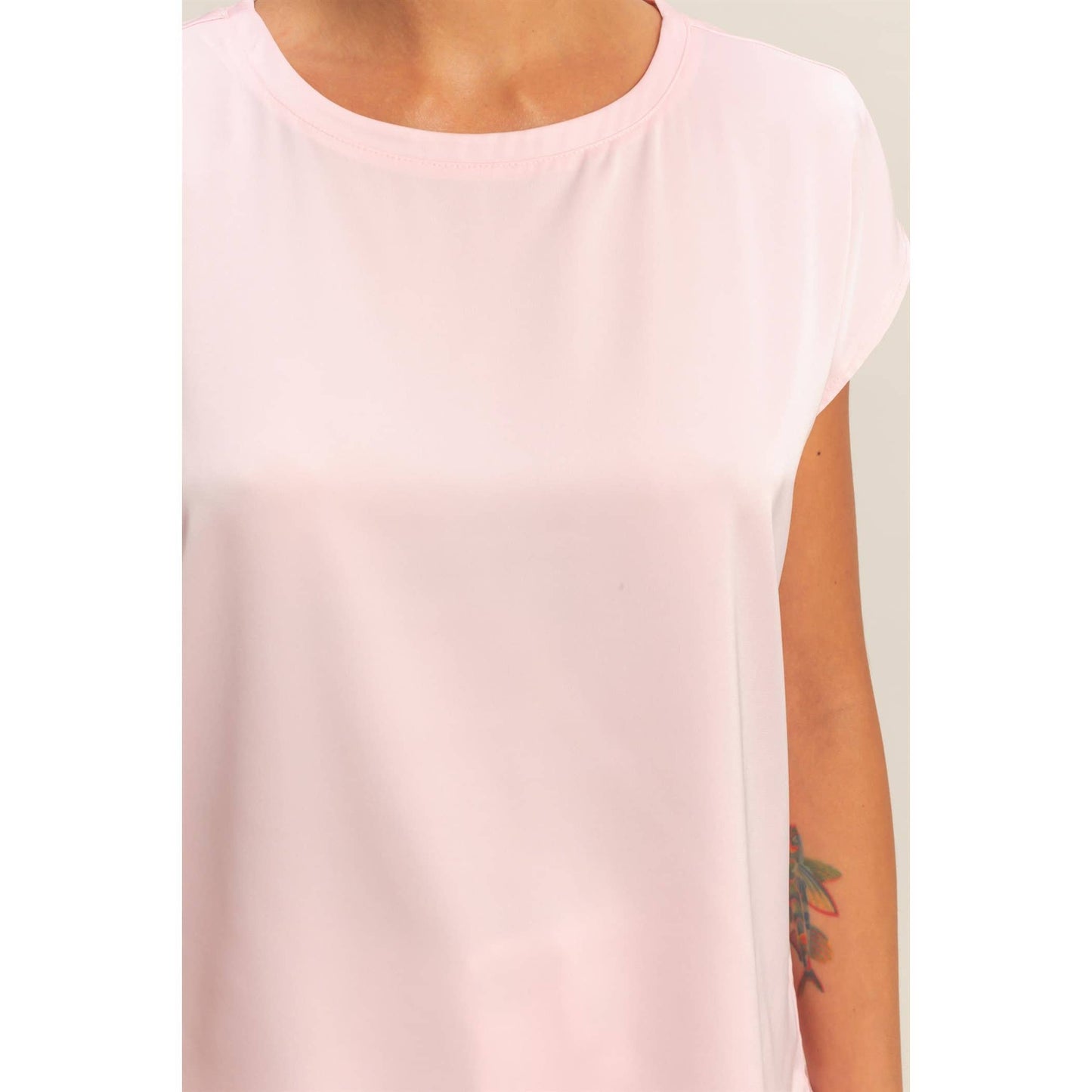 Satin Dolman Blouse