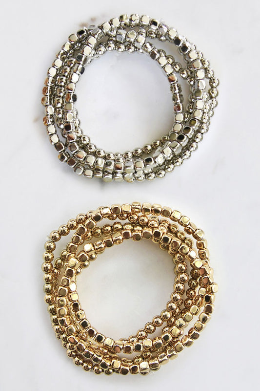 Beaded Stretch Bracelet Set  142