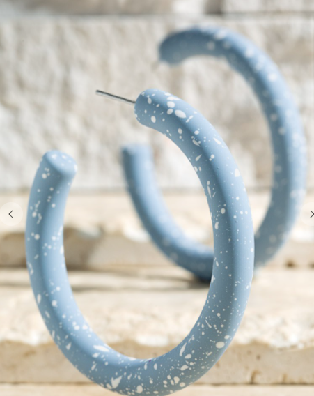 Rubber Coating with Paint Hoop Earrings 101