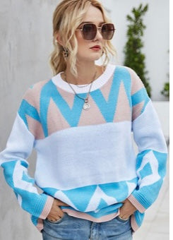 Color Block Casual sweater  225