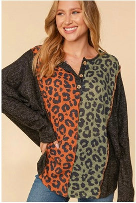 HACCI KNIT LEOPARD ANIMAL SWEATER 907